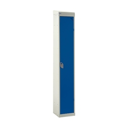 Tall Locker 300mm Deep - Camlock - Slope Top - 1 x Light Grey Door