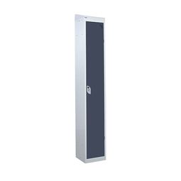 Tall Locker 300mm Deep - Camlock - Slope Top - 1 x Dark Grey Door