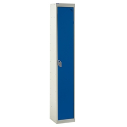 Tall Locker 300mm Deep - Camlock - Flat Top - 1 x Blue Door